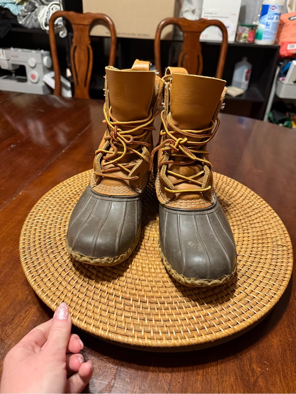 L.L. Bean Brown and Dark Women’s Winter/Rain Boots Duck - Picture 4 of 11